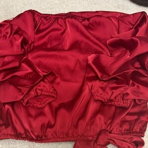 Vince Camuto Vermillion Satin Top